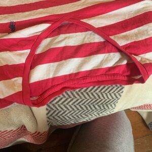Polo by Ralph Lauren Red and White Striped Short Sleeve Tee